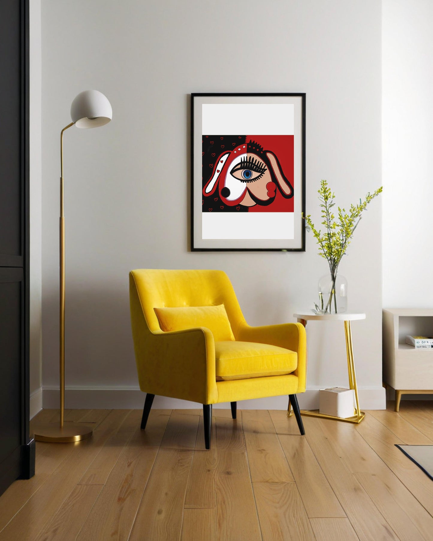 「Dog」Framed Canvas Print Wall Art 潮流十二生肖狗 裝飾畫客廳 玄關 臥室